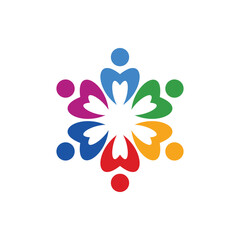 global community logo icon symbol of community , teamwork , family , and business group . Vector illustration