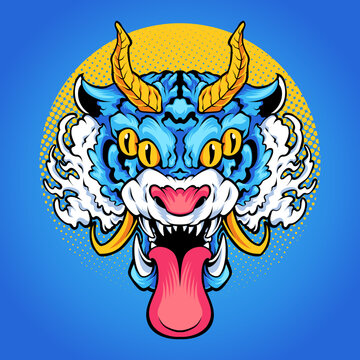 Tiger monster head creature