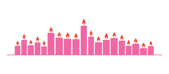 A collection of chic graphic candles in a single line for your decor and design needs.

