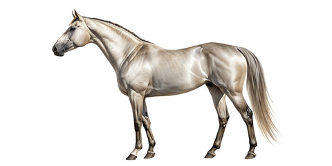 Obraz premium Realistic Horse Isolated on White Background