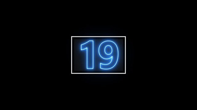 Sports shot clock countdown. Glowing LED screen shows the information