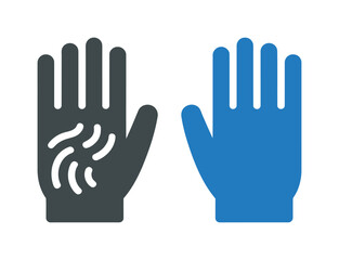 Fototapeta premium Vector illustration of a dirty hand and clean hand side by side