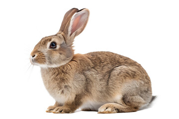 Obraz premium Realistic Rabbit Isolated on White Background
