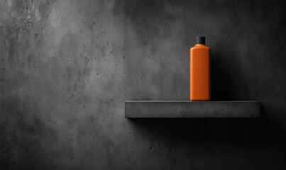 Container Bottle in modern bathroom with concrete textıred walls. Product Mockup. Shampoo. Container Bottle.