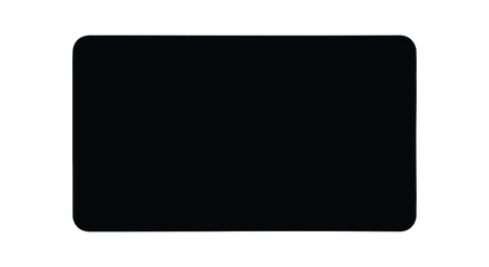 A completely black rectangular image with rounded corners presents a minimalist design showcasing a stark solid silhouette high quality professional detailed