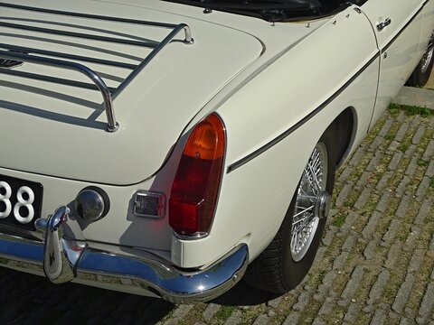 MG MGB classic car showing rear details