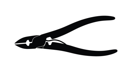 A striking black silhouette depicts a pair of cutting pliers showcasing the tool s form and function silhouette high quality professional detailed © ArtBySalea07