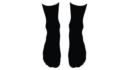 A stark minimalist image presenting the dark outline of two stylized feline rear legs a dramatic silhouette high quality professional detailed © ArtBySalea07