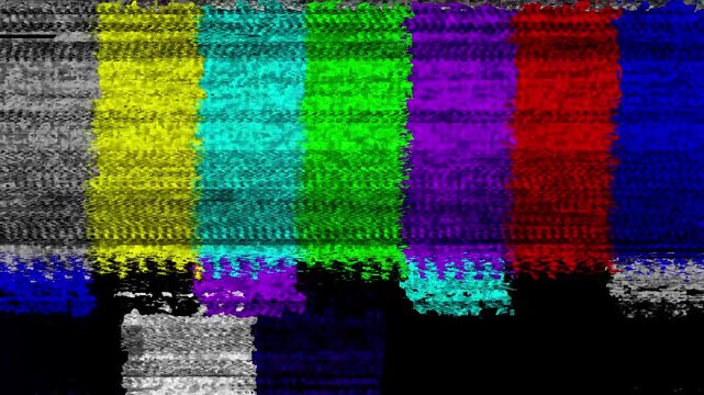 television technical problems bad signals issues retro old glitch effect