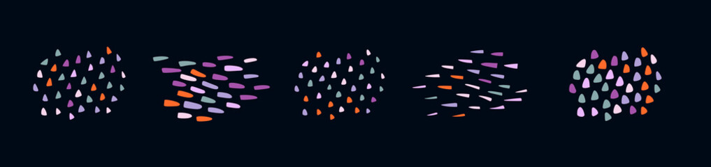 Hand drawn doodle fancy organic shapes, elements and textures. Vector illustration.