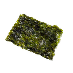 Seaweed sheets on a white background.