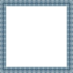 Blauer quadratischer freigestellter Bilderrahmen