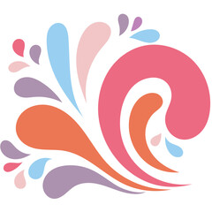 Vector illustration of a snail on an abstract blue wave background featuring a swirl pattern and floral nature elements for a sea inspired art design © zahirulislam1996