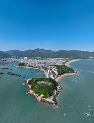 Obraz premium Aerial photography of Songjing Scenic Area in Nan'ao County, Shantou City, Guangdong Province
