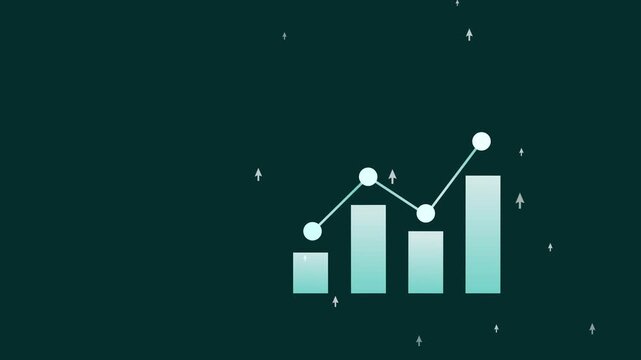 Concept interest rates and dividends ,investment growth percentage and interest on deposits ,increase in interest rates ,Retirement returns ,increase of profits. Motion graphics of business concept