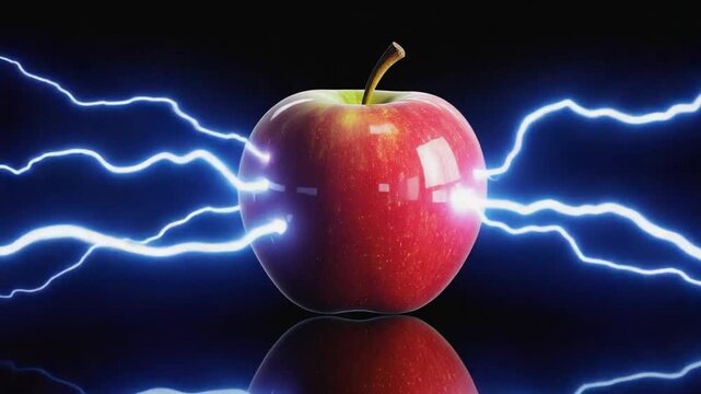 Apple with electricity.