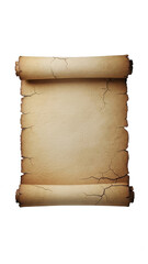 Ancient scroll isolated on transparent background