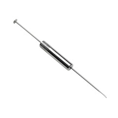 Fototapeta premium Metal syringe needle, stainless steel injection tool, medical equipment close-up for healthcare and laboratory use isolated on Transparent Background
