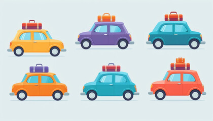 Naklejka premium Illustration of a car icon with an Eid al-Fitr homecoming theme