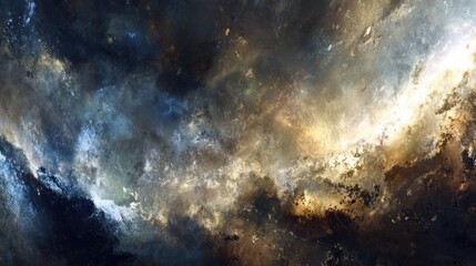 Fototapeta premium Abstract Cosmic Nebula with Rich Colors and Dreamy Textures