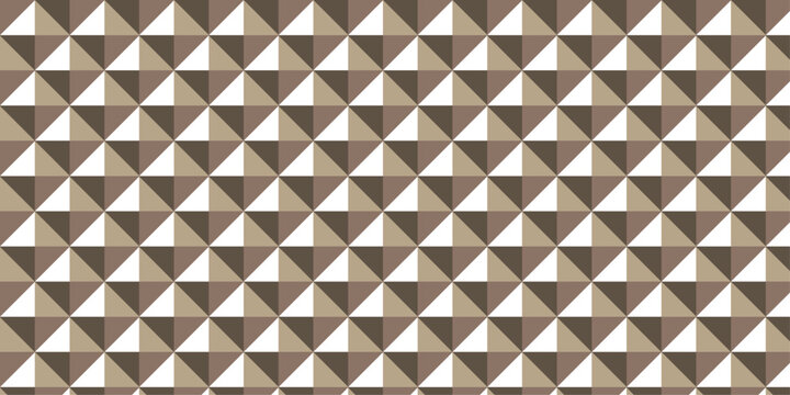 Abstract geometric background seamless mosaic and low polygon triangle texture wallpaper. Triangle shape retro wall grid pattern geometric ornament tile vector square element.