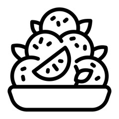 Obraz premium This Bhang icon is suitable for the Holi Festival in India.