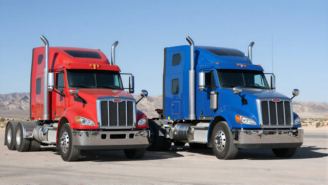 Truck Stop Desert Scene