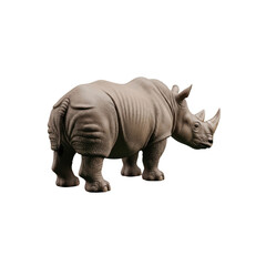 Obraz premium White rhinoceros isolated On Transparent Background