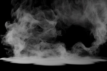 Realistic White Smoke Fog Abstract Background