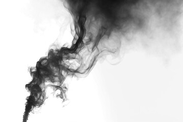 Dense Black Smoke Ink Overlay Texture