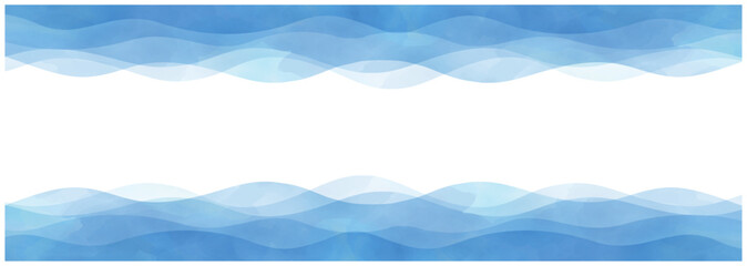 Luxury Blue Watercolor Wave Abstract Background