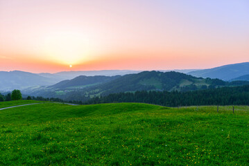 Das Bregenzerwaldgebirge in Schetteregg-Amagmach (Gemeinde Egg) in Vorarlberg