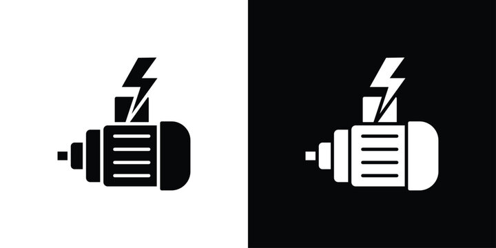 Motor Icon Sheet Black And White