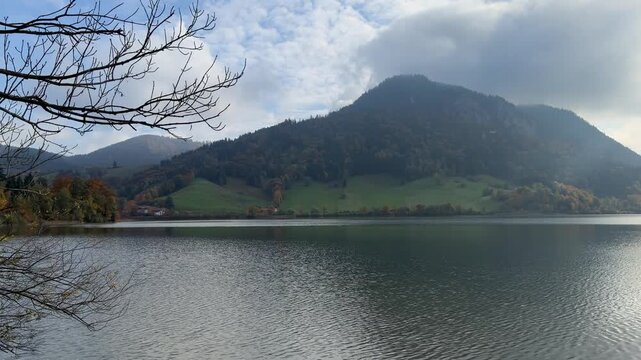 Lake Schliersee of Miesbach in South of Germany Bavaria