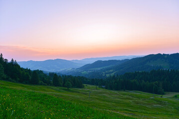 Das Bregenzerwaldgebirge in Schetteregg-Amagmach (Gemeinde Egg) in Vorarlberg