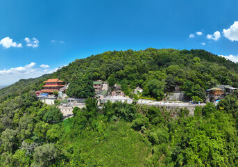 Fototapeta premium Aerial photography of Huangqishan Forest Park in Jieyang City, Guangdong Province