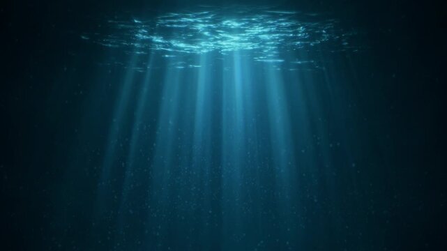 Underwater Background With Lightrays