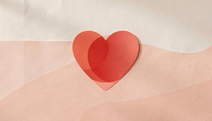 Fototapeta premium Abstract Heart Design in Soft Tones on Pastel Background