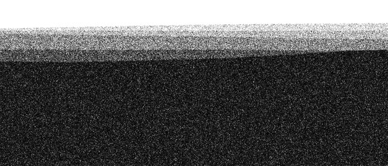 Fototapeta premium Grain noise texture. Halftone stipple dots gradient background. Abstract dusty spray with fading effect. Black rough distressed grunge surface. Monochrome gritty geometric backdrop. Vecto