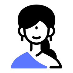 Obraz premium This Indian Woman icon is suitable for Holi Indian Festival.