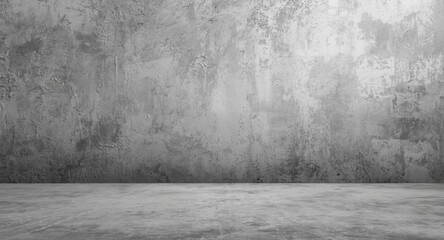 cement wall and floor backdrop with minimal rough texture copy space
