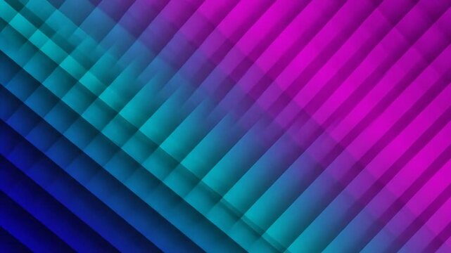 Geometric abstract image with diagonal lines and color gradient from blue to pink