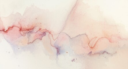 Hand painted watercolor abstract background displaying subtle paper texture and intricate water art elements