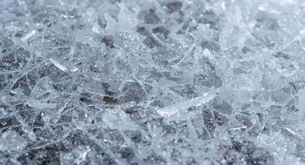 Close up frozen surface showing natural ice texture outdoors