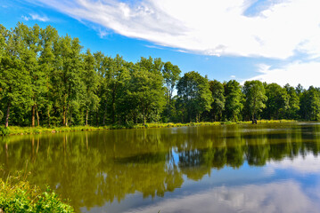 Der Herrenwiesenweiher in Birstein im Main-Kinzig-Kreis, Hanau  