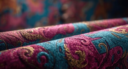 Fototapeta premium Fashion wallpaper and fabric showing vibrant and textured abstract pattern backgrounds