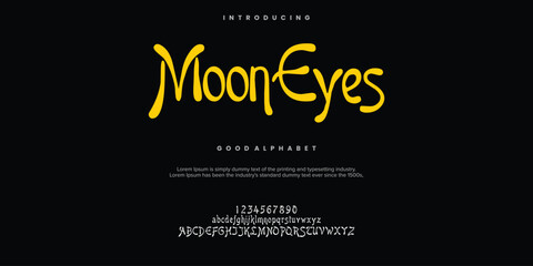 Vindes abstract minimal modern alphabet fonts. Typography technology vector illustration