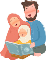 family reading Quran together