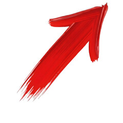 Abstract Red Arrow Stroke &ndash; High-Quality Transparent PNG Design