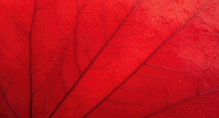 Bright red leaf backdrop with rough texture and high key lighting plus copy space